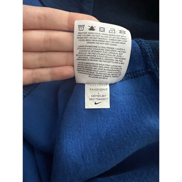 Nike Men's Tech Fleece Crewneck Sweatshirt 545163-481 Royal Blue Large - Picture 8 of 8